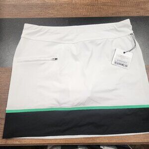 Belyn Key Contrast Branded Skort Chalk/Kiwi Size Large